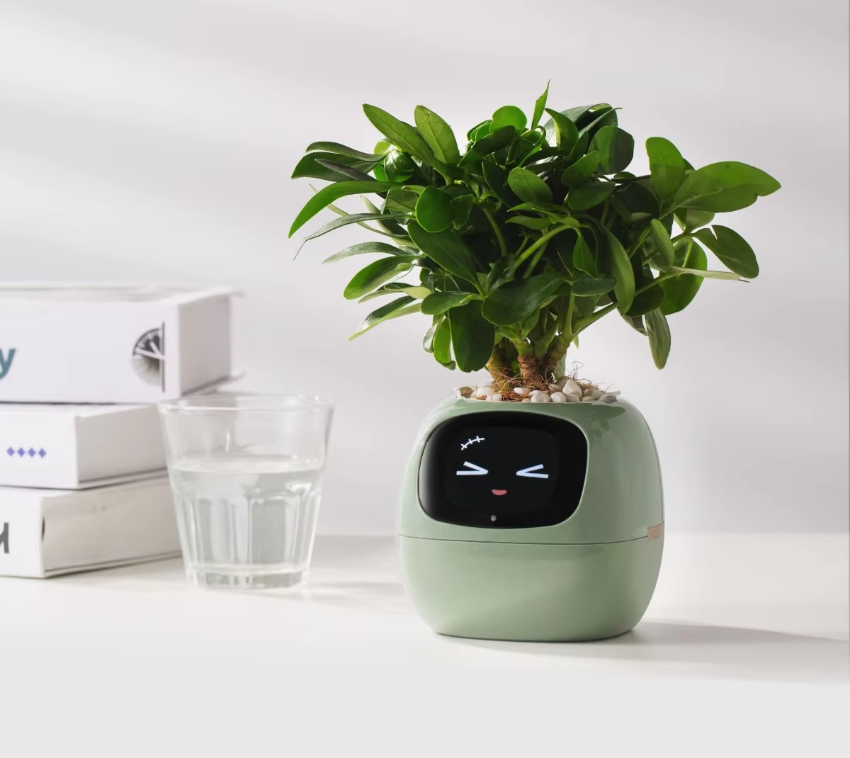 Tuya Ivy Smart Planter,Endless Fun over 49 Rich Expressions,7 Smart Sensors,Ai Chips Make Raising Plants Easy and Fun