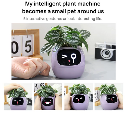 Tuya Ivy Smart Planter,Endless Fun over 49 Rich Expressions,7 Smart Sensors,Ai Chips Make Raising Plants Easy and Fun