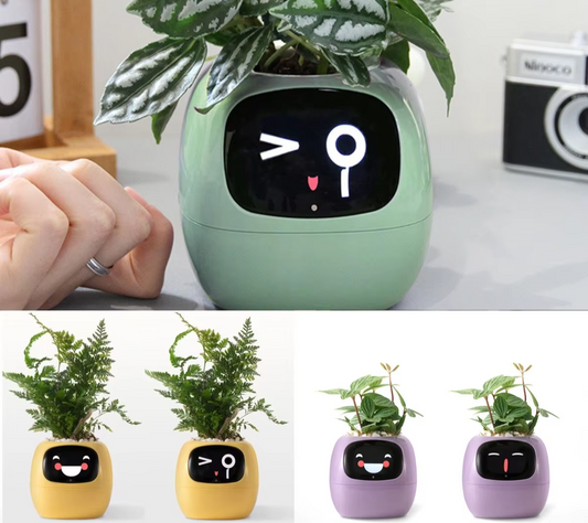 Tuya Ivy Smart Planter,Endless Fun over 49 Rich Expressions,7 Smart Sensors,Ai Chips Make Raising Plants Easy and Fun